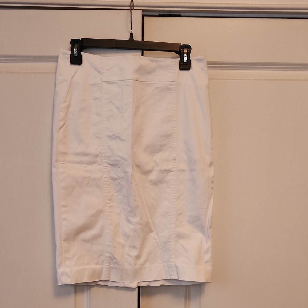 LOFT Women's White Pencil Skirt
